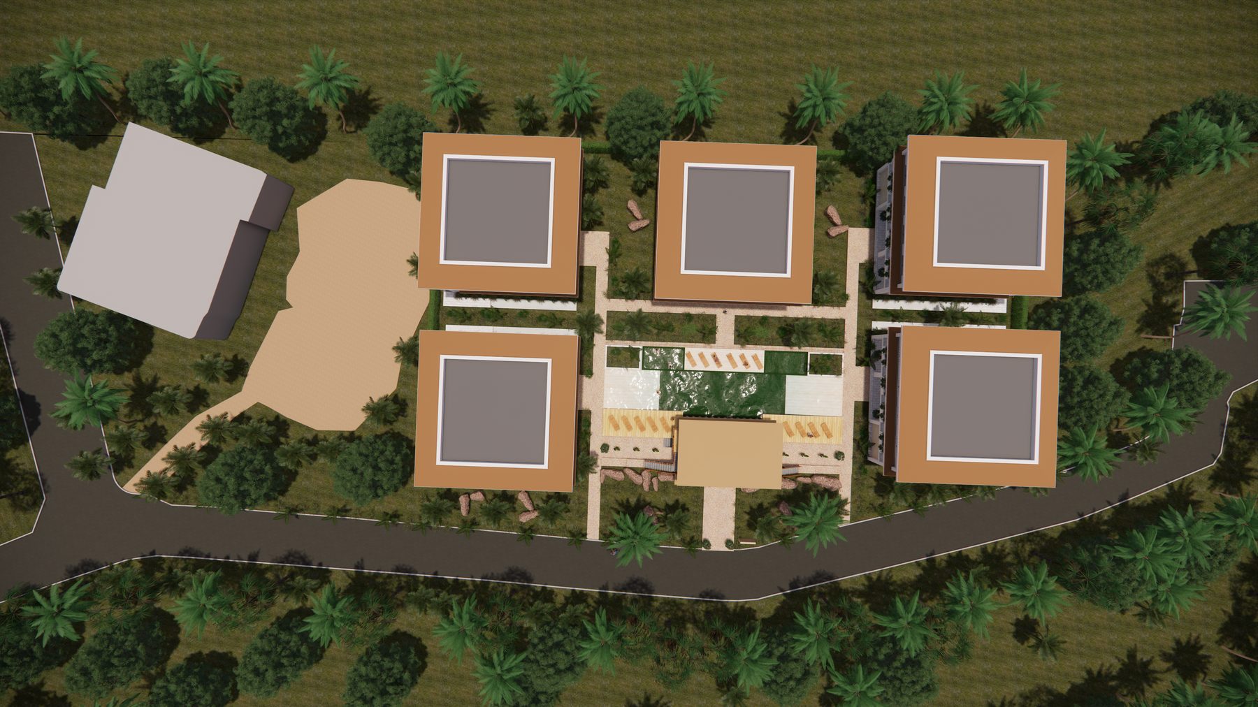 The houses from above